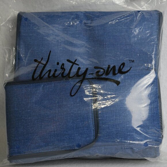 Thirty One  Thirty-One Double Chill Thermal Set- blue crosshatch NEW - Picture 1 of 6